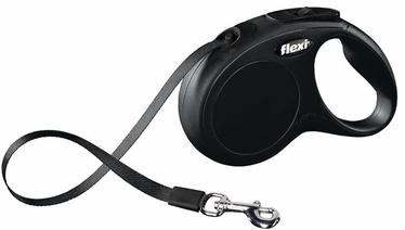 Автоматический поводок Flexi New Classic Tape, черный, S 5м