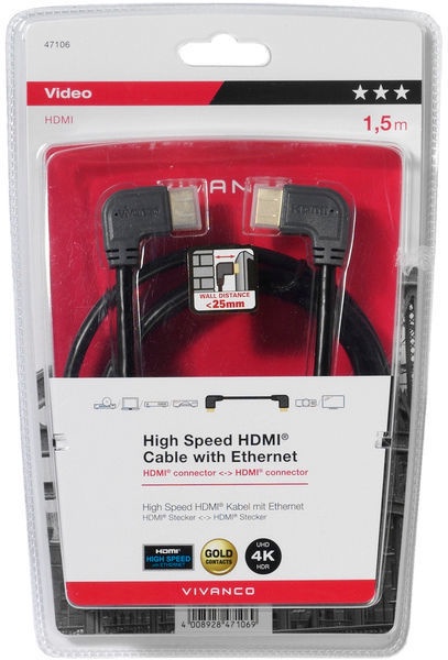Juhe Vivanco High Speed Cable HDMI to HDMI HDMI male, HDMI male, 1.5 m, must