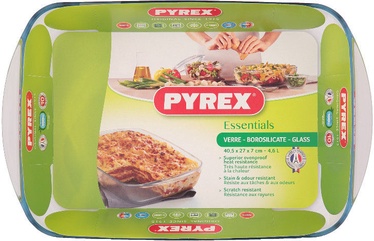 Cepšanas forma Pyrex, 40 cm x 27 cm, caurspīdīga