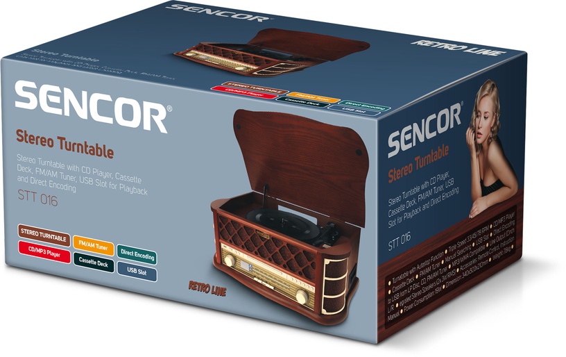Патефон Sencor STT 016, 19 Вт, 7.8 кг