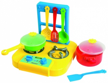 Rotaļu virtuves piederumi, plīts komplekts Wader 24000, daudzkrāsaina