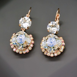Diamond Sky Earrings With Crystals From Swarowski Klaris VI Crystal Moonlight