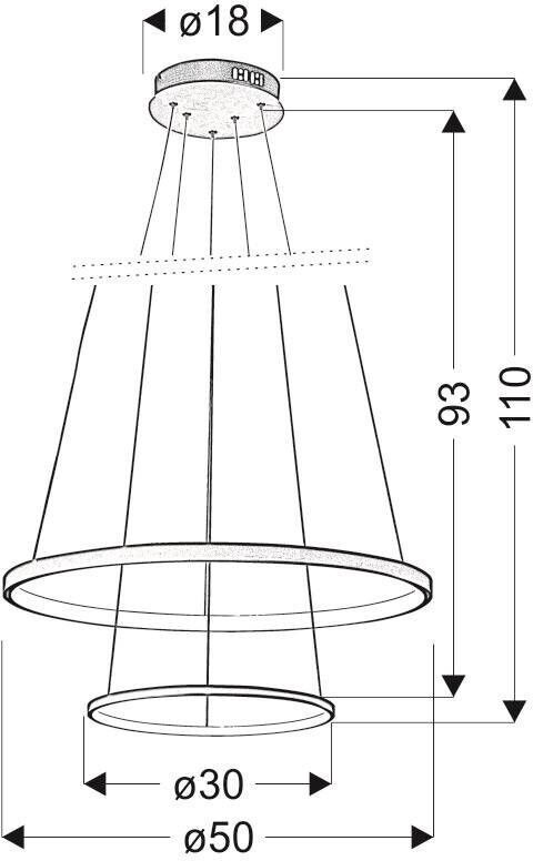 Светильник навесной Candellux Lune, 40 Вт, LED, 4000 °К