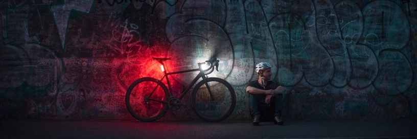 Велосипедный фонарь Knog, пластик, черный/красный