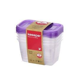 Hermetinių indelių rinkinys Keeeper Fredo fresh, 0,75 l, 4 vnt
