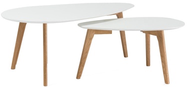 Kafijas galdiņš Signal Meble Lawa Milan L2 White/Oak, 1000x500x400 mm