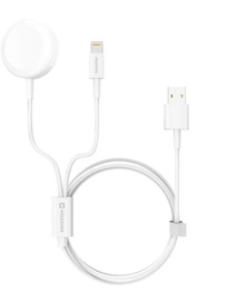 Laadija Swissten Wireless Charger 2in1 USB-A White