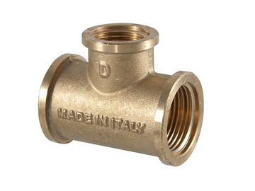 Тройник TDM Brass, 1/2 дюйма - внутренняя резьба / 3/4 дюйма - внутренняя резьба