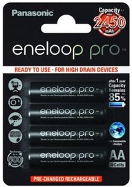 Uzlādējamās baterijas Panasonic, AA, 2450 mAh