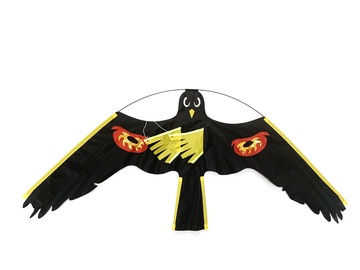 Dekorācija gaisa pūķis O017, 112 cm x 53 cm x 2 cm, melna