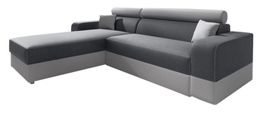 Stūra dīvāns Idzczak Meble Infinity Lux Grey/Light Grey, kreisais, 184 x 184 x 95 cm