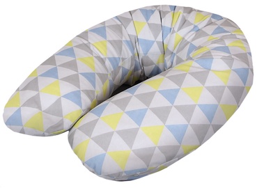Ceba Baby Maternity Physio Pillow Multi Triangle Blue/Yellow Jersey