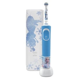 Электрическая зубная щетка Oral-B Oral-B D100 Frozen, синий/белый