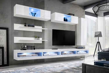 ASM Fly W Living Room Wall Unit Set White WW FY W3