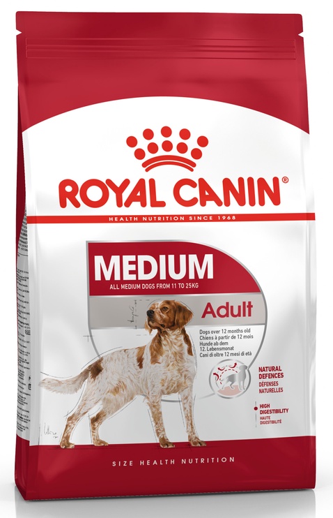 Sausas šunų maistas Royal Canin Medium, vištiena/kiauliena, 4 kg