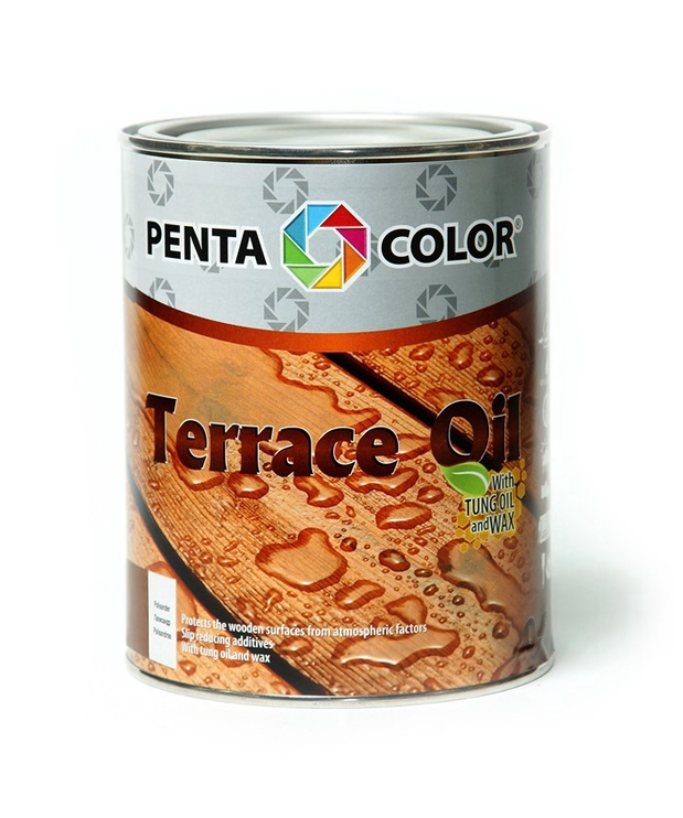 Масло для террас Pentacolor Terrace Oil, темно коричневый, 0.9 l