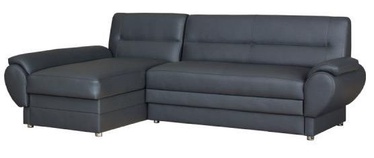 Bodzio Livonia Left Corner Folding Sofa Eco Leather Dark Gray