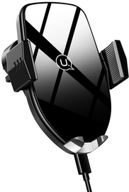 Usams US-CD72 Automatic Sensor Car Holder With Qi Wireless Charging Black
