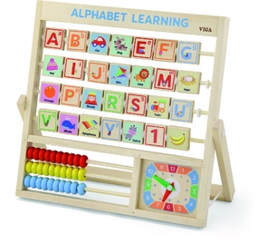 Attīstošās rotaļlietas VIGA Learning Alphabet & Clock
