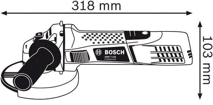 Elektriskā leņķa slīpmašīna Bosch GWS 7-125, 720 W