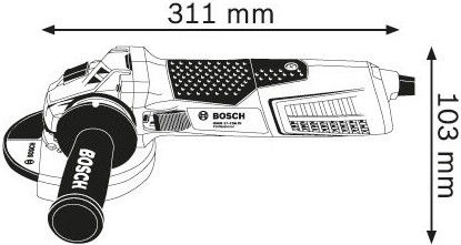 Elektriskā leņķa slīpmašīna Bosch GWS 19-125 CI, ar sukām, 1900 W