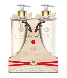The English Bathing Company Boutique Toasted Praline & Snowberries 500ml Hand Wash + 500ml Hand Lotion