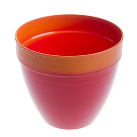 PODS PUĶU TOUCH 20CM SARKAN-ORANŽĀ KRĀSĀ (PLASTICOTTO)