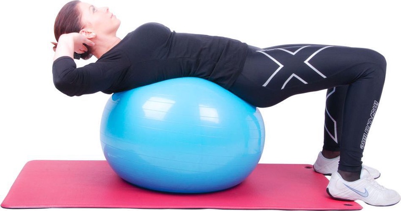 Gimnastikos kamuolys inSPORTline Gymnastics, mėlynas, 75 cm