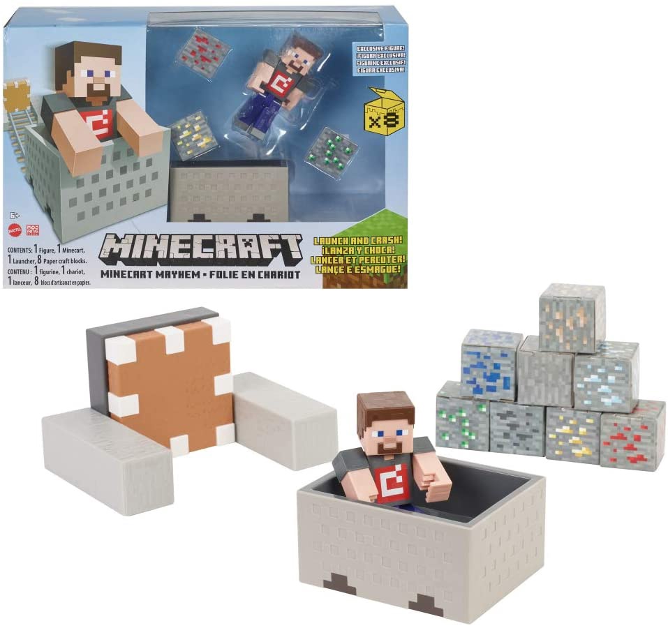 Конструктор Mattel Minecraft Minecart Mayhem, пластик/бумага - 1a.lt