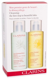 Clarins Cleansing Milk With Alpine Herbs 400ml + 400ml Toning Lotion With Camomile