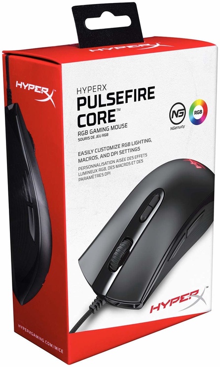 Žaidimų pelė Kingston HyperX Pulsefire Core, juoda