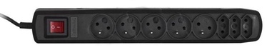 ActiveJet Surge Protector 8 Outlet Black 5m