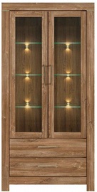 Black Red White Gent Glass Door Cabinet 98x201x42cm Stirling Oak