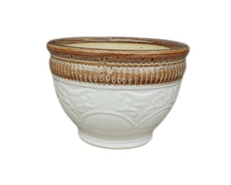 Цветочный горшок Domoletti Ceramic IP14-1112, керамика, Ø 230 мм, коричневый/белый