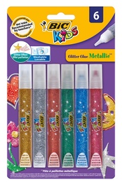 Liim Bic Kids metalic, vedel, 63 g, 6 tk