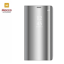 Telefona vāciņš Mocco Clear View, Samsung Galaxy A42 5G, sudraba