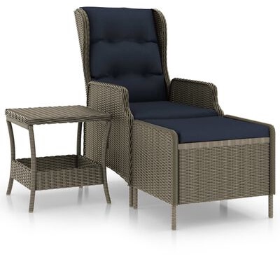 rattan garden lounge chair