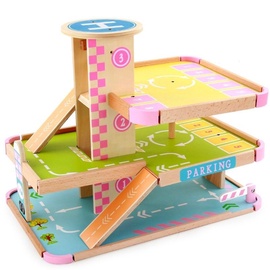 Funikids Wooden Parking With Elevator