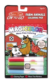 Krāsošanas komplekts Melissa & Doug Magicolor On the Go Farm Animals Coloring Pad, daudzkrāsaina