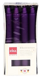 Eika Crown Candles Dark Purple 8pcs