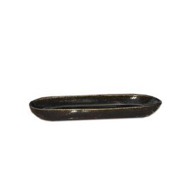 SN Ceramic Pot Plate L-KAKT-0 12x9cm Brown