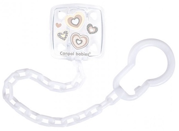 Canpol Babies Newborn Baby Soother Clip With Chain 10/877 Assort