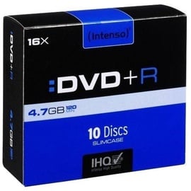 Накопитель данных Intenso DVD+R 16x 4.7GB 10pcs. Slim Case 4111652