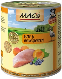 Mac's Dog Turkey & Blueberries 800g