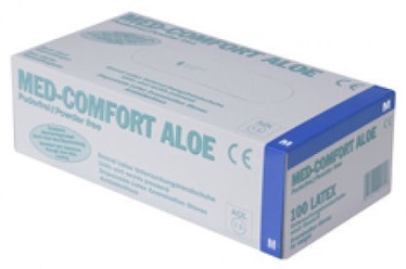 Рабочие перчатки Ampri Med Comfort Aloe Latex Powder Free Gloves L 100pcs