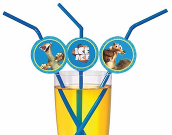 Susy Card Cocktail Straws Ice Age 24cm 10pcs