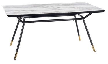 Pusdienu galds Halmar Glamour Gold/Grey/Black, 1600x900x760 mm
