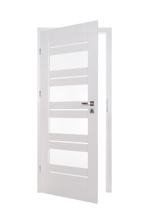 Siseukseleht PerfectDoor Evia 01, vasakpoolne, valge, 203.5 x 64.4 x 4 cm