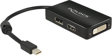 Адаптер Delock DisplayPort Mini To DP/HDMI/DVI Mini DisplayPort, HDMI, 0.16 м, черный