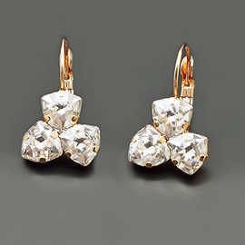 Diamond Sky Earrings With Crystals From Swarowski Bermuda Triangle III